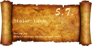 Steier Tünde névjegykártya