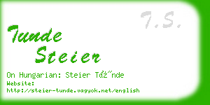 tunde steier business card